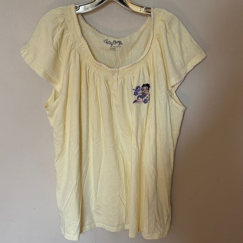 Betty Boop Cream Pajama Top